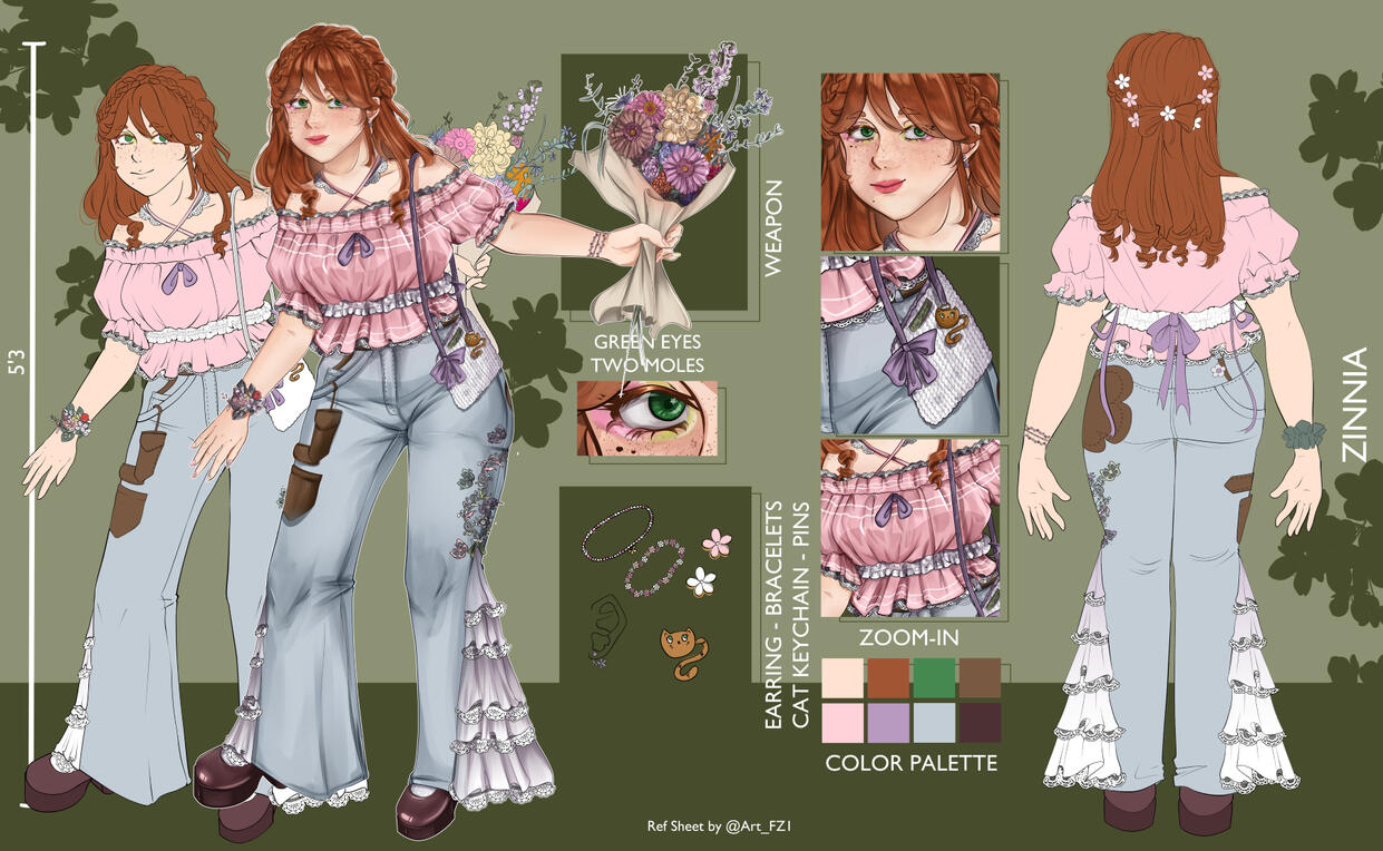 Zinnia - Reference Sheet