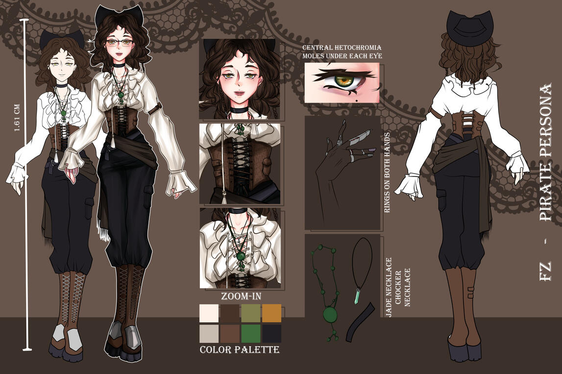 FZ's pirate persona - Character design / sheet